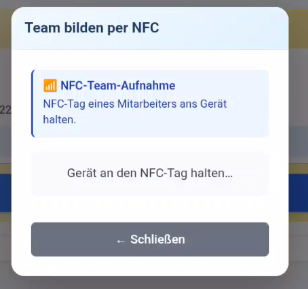 Team bilden per NFC
