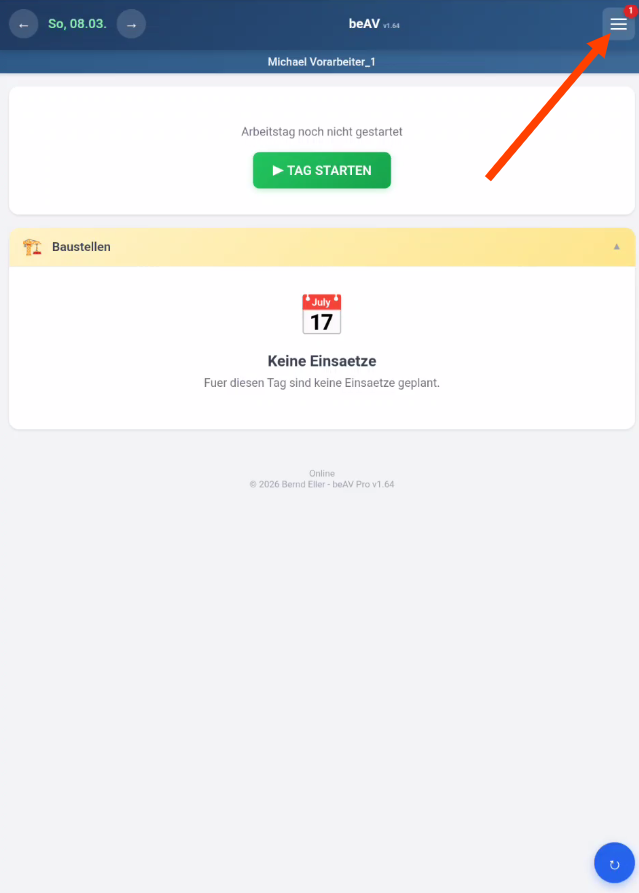 Hamburger-Menü öffnen